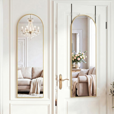 Miroir au-dessus de la porte, miroir pleine longueur 47 x 14 à suspendre ou à fixer au mur, peu encombrant, pour la salle de bain, le placard, le vestibule