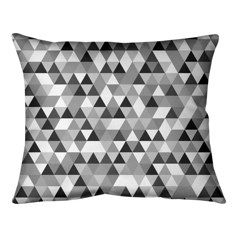 Coussin lombaire triangle, Bourre en polyester, Noir, H 21,5 po x l 31 po