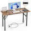Bureau d'écriture pliable Ladonnia, prise encastrée-1784013363