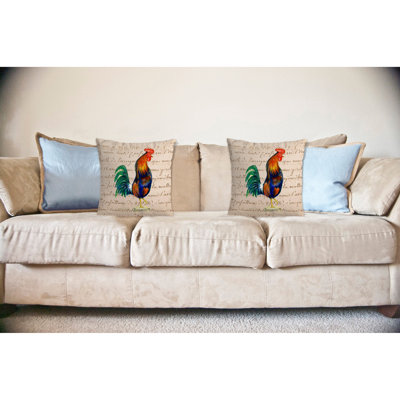  Housse de coussin d'extérieur carré Rooster