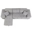 Canapé d'angle gris de 104,5 po avec lit d'appoint, méridienne de rangement et 2 tabourets portatifs, canapé d'appoint convertible en lit d'appoint, 104,5 po.