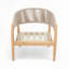 Fauteuil club d'extérieur en bois d'acacia-1076016529