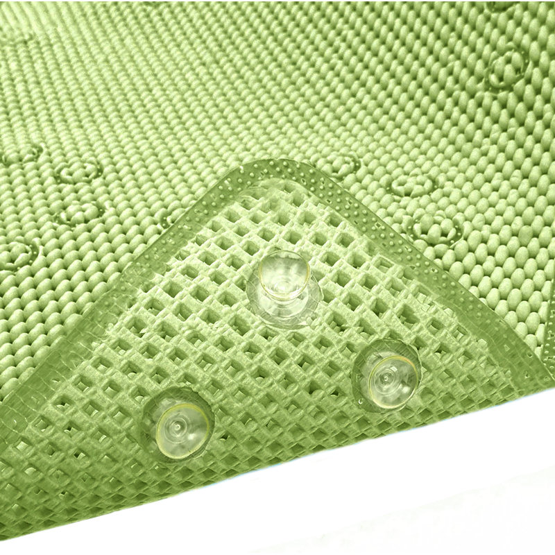 Aalasia Foam Non-Slip Shower Mat, Light Green