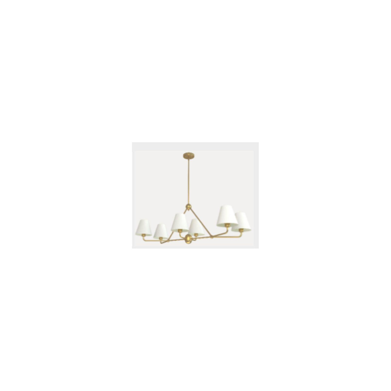 6-light Pendant Light White, Blue