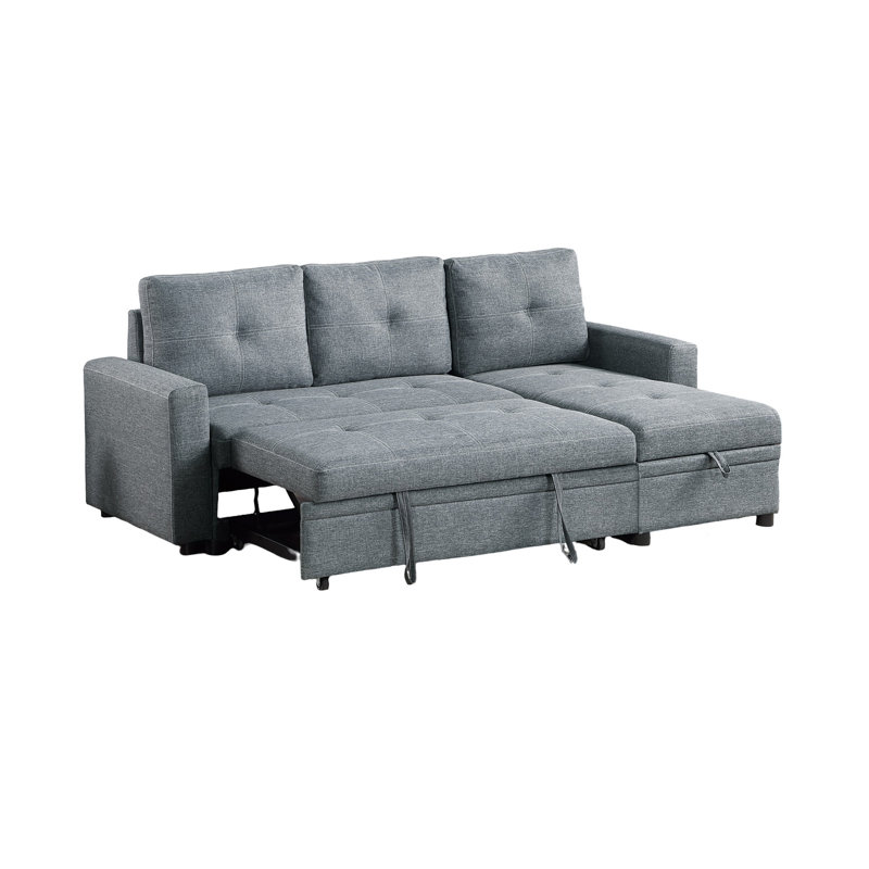 Canapé modulaire convertible 2 pièces, Gris, H 35 po x l 84 po x P 53 po