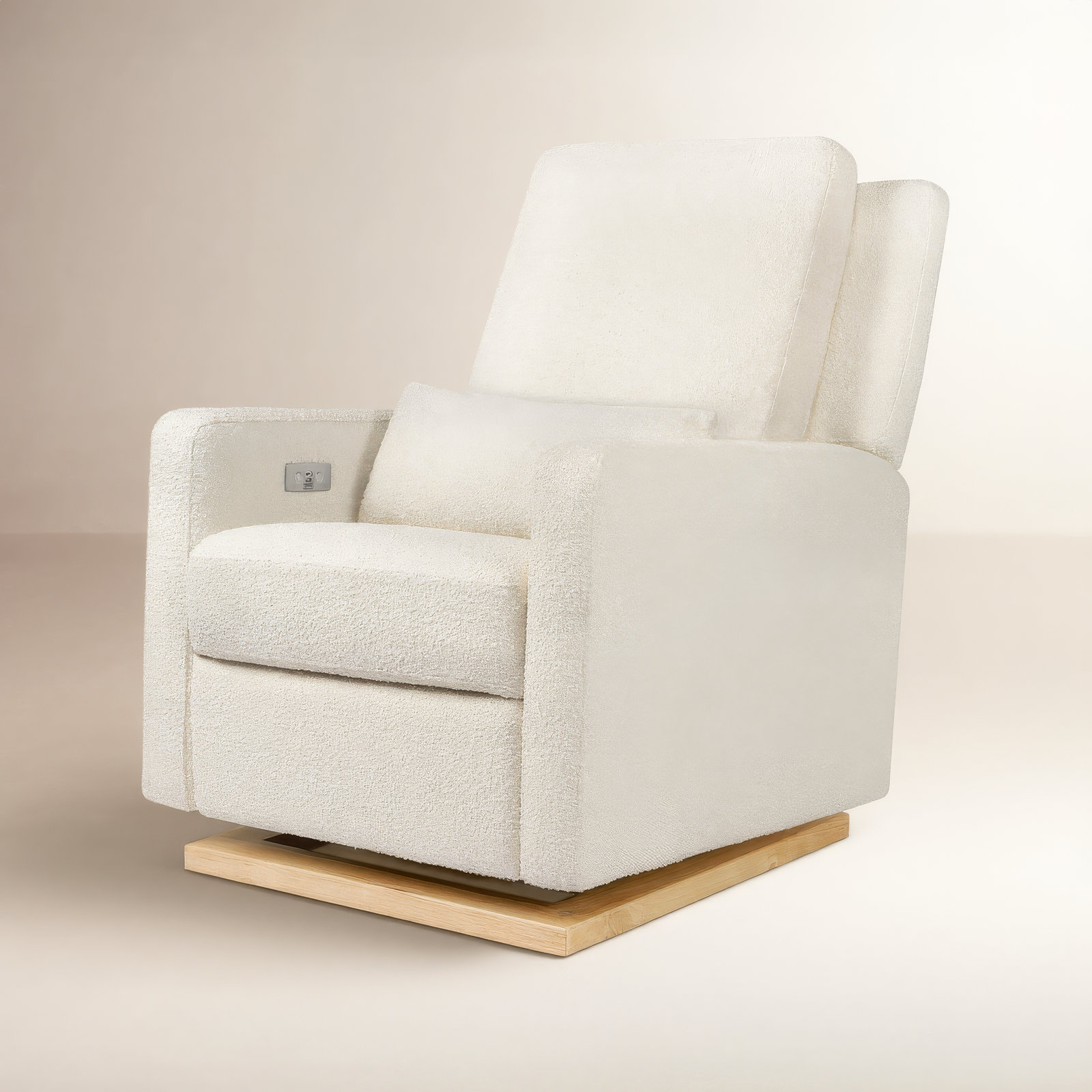 Sigi Nursery Power Recliner, Ivory Boucle