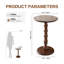 Table de bout ronde en bois massif, table d'appoint, table de chevet-804164724-804164619