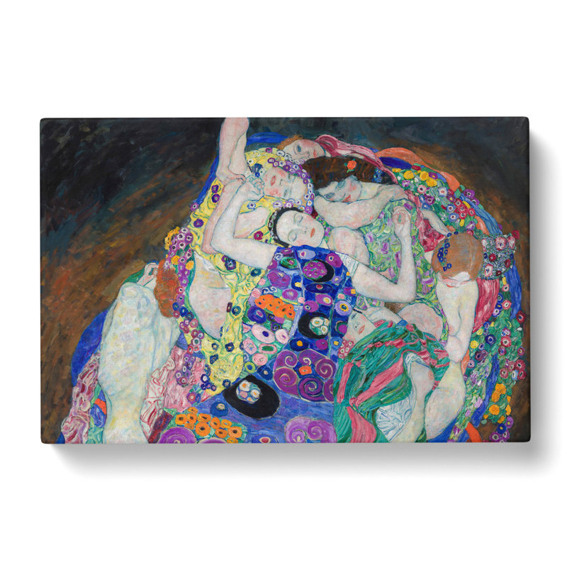 The Maiden by Gustav Klimt - Wrapped Canvas Painting, 60cm H x 91cm W x 3cm D