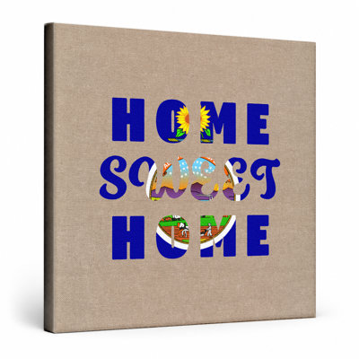 Home Sweet Home - Kansas - art mural carré sur toile