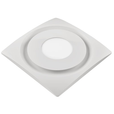 Ventilateur de salle de bain Slim Fit 90 CFM avec lumière DEL 8W 3000K et capteur d'humidité
