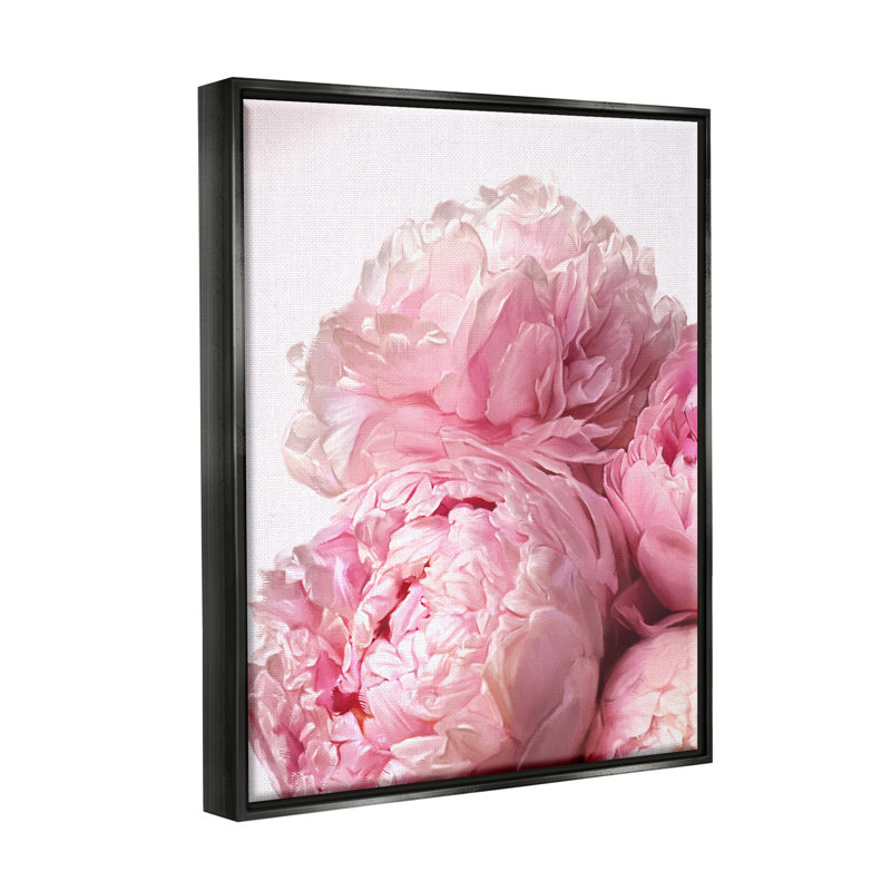 Art mural sur toile Blush, Cadre flottant noir de jais, H 21 po x l 17 po x P 1,7 po
