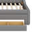 Modern Upholstered Daybed, LED Belt Trundle and Storage Drawers-129458350