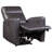 Brown Power Recliner With Square Armrest