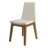 Cipolla Wood Finish White Vegan Leather Dining Chair-105512444
