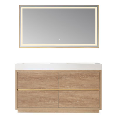Beira 59.8'' Double Bathroom Vanity