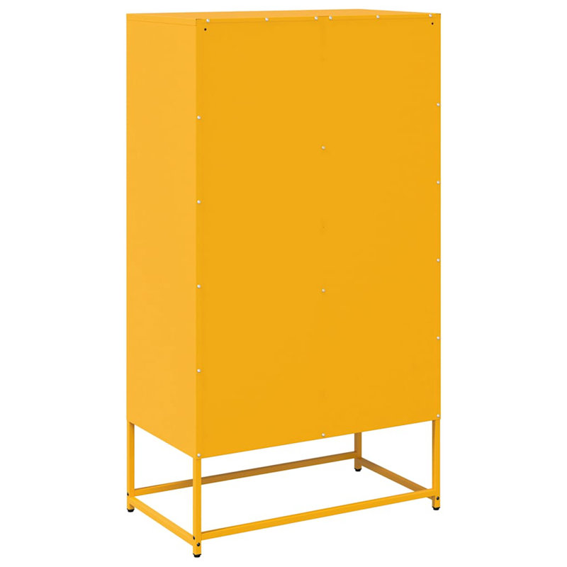 Highboard 68X39x123 Cm Steel, Mustard Yellow