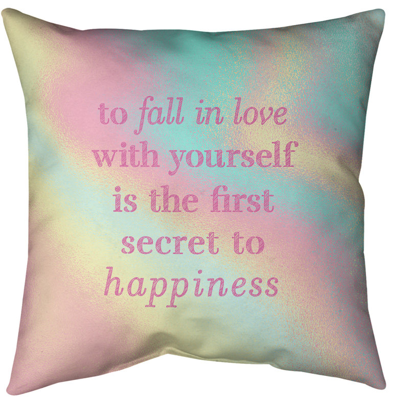 Coussin de sol, 36 po x 36 po, Turquoise clair / rose clair / jaune clair