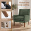 Fauteuil d'appoint rembourré en tissu avec pieds en bois massif Leston-1599912682