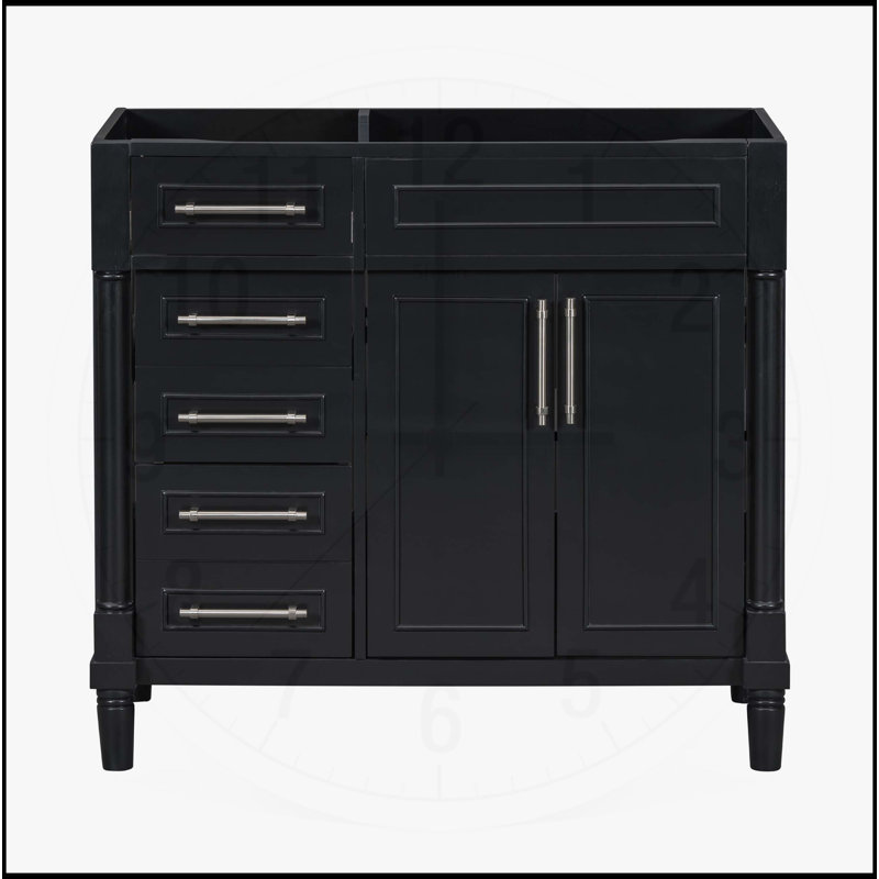 Meuble-lavabo 36 po sans lavabo, Noir