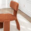 Chaises de salle à manger rembourrées en chenille orange moderne avec siège rembourré-819381085