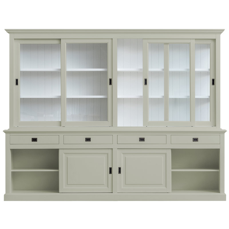 Burkett Display Cabinet, Pebble Grey
