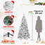 Arbre de Noël 5 pi avec 518 pointes - PVC enneigé et branches à aiguilles dures, structure à charnières pour une installation facile, support en métal stable - arbre de Noël réaliste-7975568