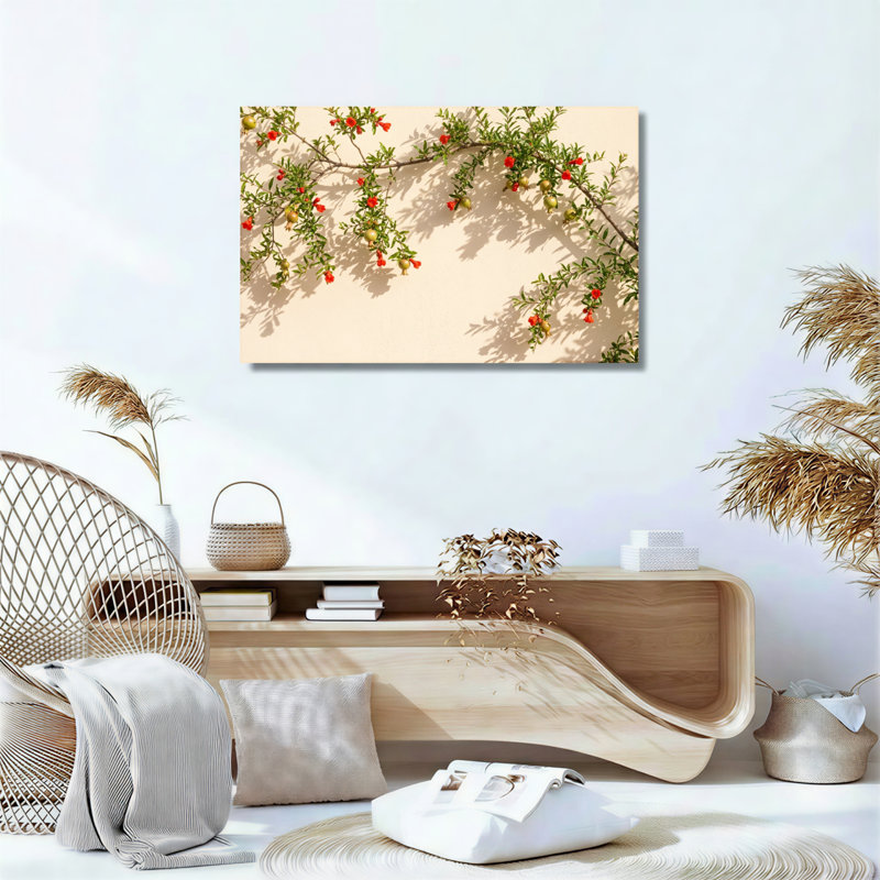 Ensemble de 1 tableau sur toile représentant une branche florale, 24"H x 36"W, Wrapped Canvas