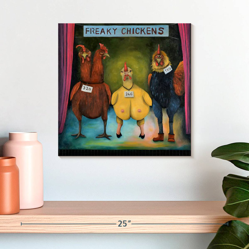 Crowle Freaky Chickens, H 16 po x l 16 po
