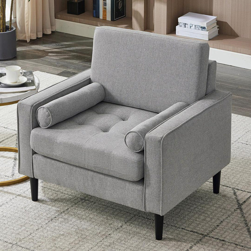 Mid-Century Single Armchair, Grey