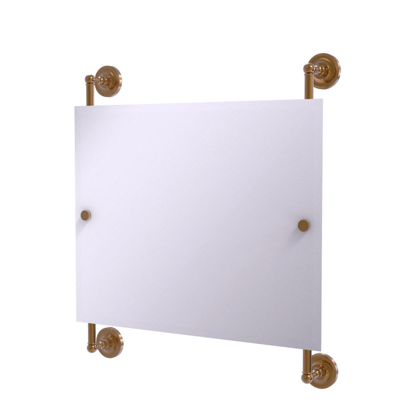 Miroir mural biseauté traditionnel sans cadre Alcott Landscape, Bronze brossé, H 29,2 po x l 26 po
