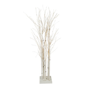 Wind & Weather Extra Large Indoor/Outdoor Birch Tree with 750 Warm White Lights - Brown