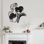 Élégante décoration monochrome abstraite murale moderne femme et fleur