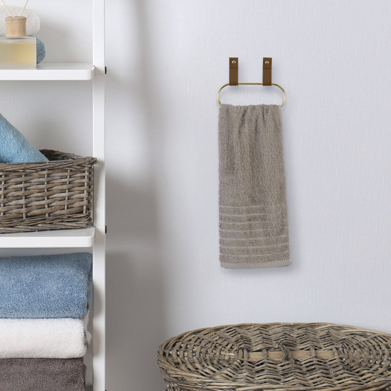 Bathroom Oval Brass Tone Hand Towel Rings