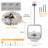 Modern Dimmable Glass Bubble Sphere Chandelier, Dia 15"-1908681390-1908681393