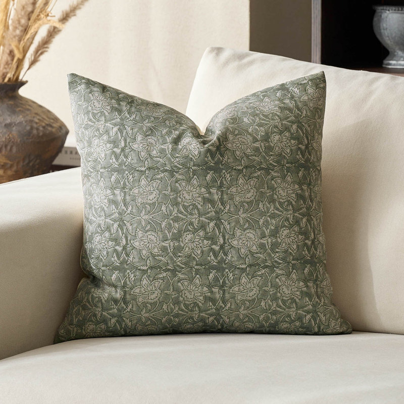 Housse de coussin Pienza, Dusty Green, 18"H x 18"W