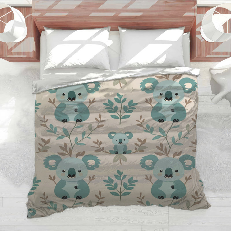 Cute Koala Pattern Comforter, King