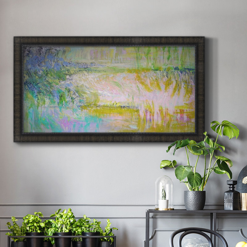 Toile encadrée Etude Premium - prête à être accrochée, Cadre d'angle fermé noir, H 25 po x l 45 po x P 1 po