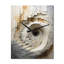 Horloge murale spirale abstraite dorée et blanche-1692992126
