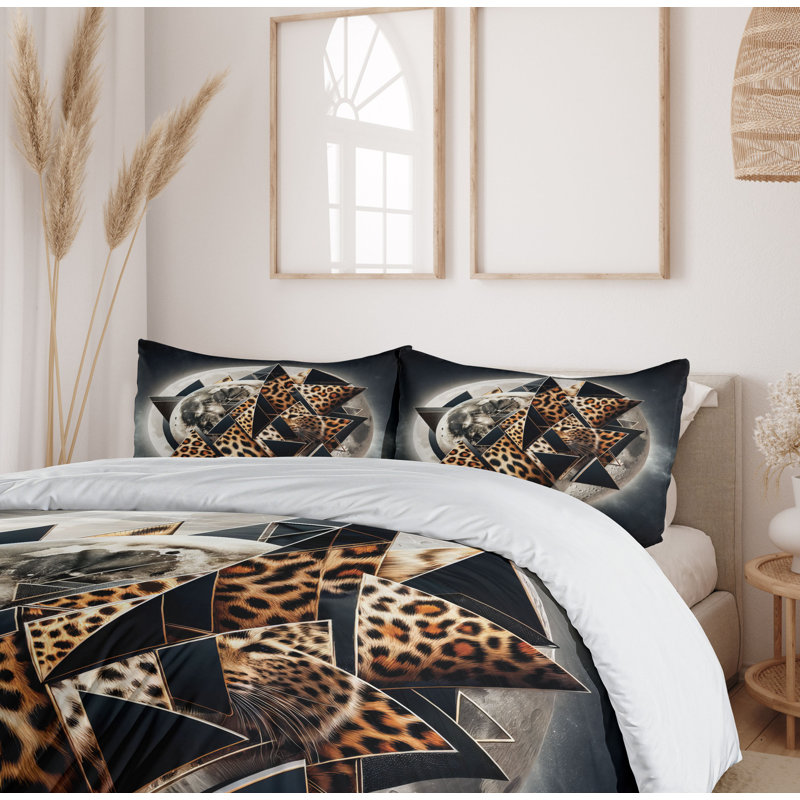 Leopard Duvet Cover, Queen Duvet Cover + 2 Standard Shams