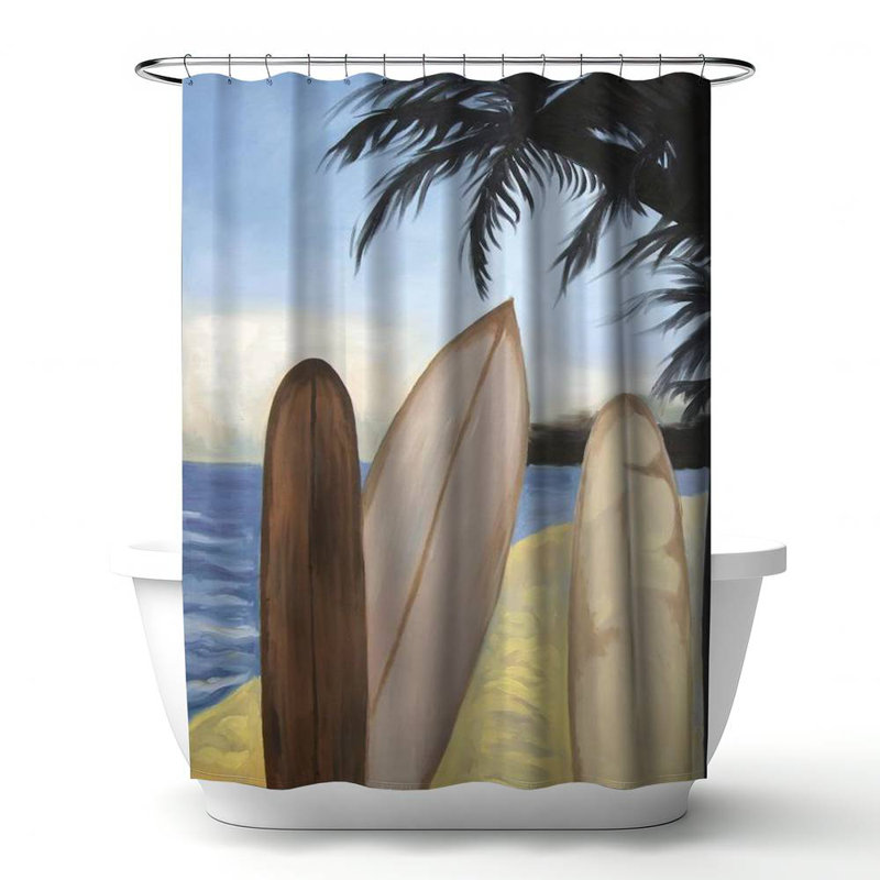 Shower Curtain SP61 – Polyester Shower Curtain, Dye Sublimation Print, 71" W × 74" L