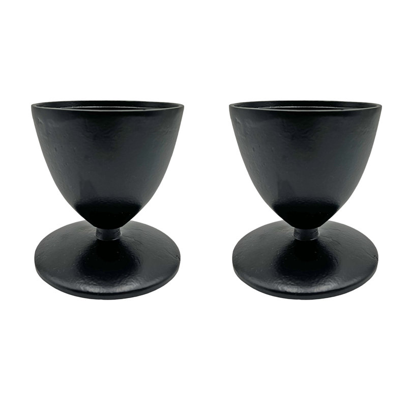 Chandelle conique en aluminium, H 5 po x l 4,75 po x P 4,75 po, Noir