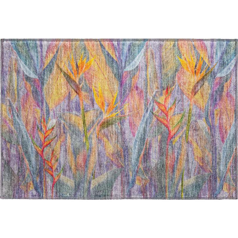 Premium Machine Washable Cerrito AMF209 Multi Rug, Rectangle 1'8" x 2'6"