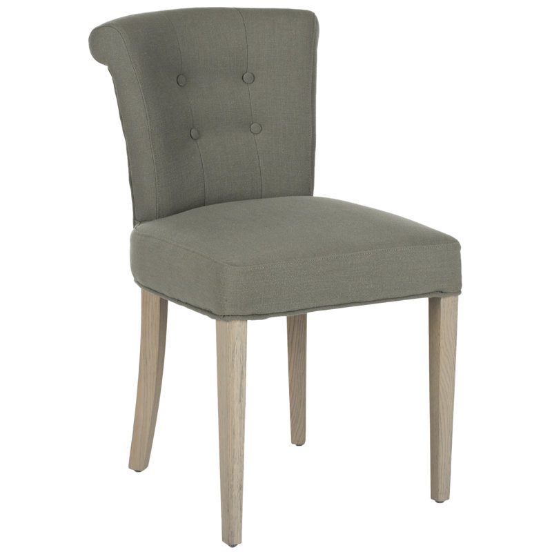 Denajia 20.7cm H Tufted Fabric Upholstered Tufted Back Parsons Chair in Grey