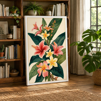 Flowering Stem Study Botanical - Wrapped Canvas
