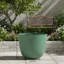 Pot à fleurs vert en résine recyclée-651305642