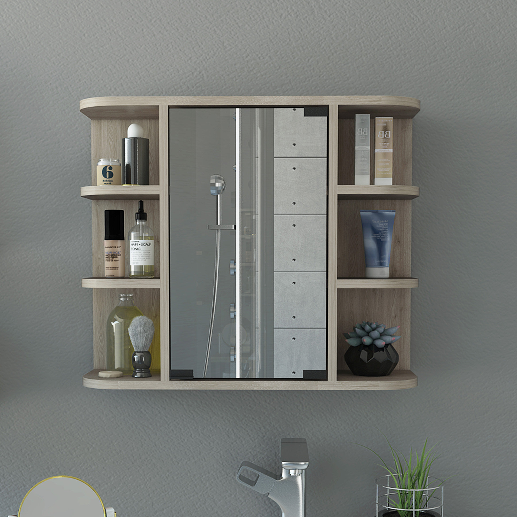 Cersei 19.5 W x 26 H x 8 D Wall Mounted Bathroom Shelves Latitude Run Finish: White