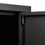 Armoire de rangement en métal avec portes verrouillables et tablette réglable, armoire de rangement pliante, armoire de rangement pliante pour bureau à domicile, école, garage, noir-1513695782