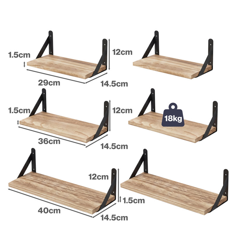 Solid Wood, Paulownia Wood Floating Shelf