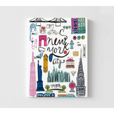 Girly, New York, affiche de voyage, idée de remodelage de chambre à coucher, œuvre d'art de chambre de fille mignonne, cadeau d'anniversaire de la petite sœur de New York