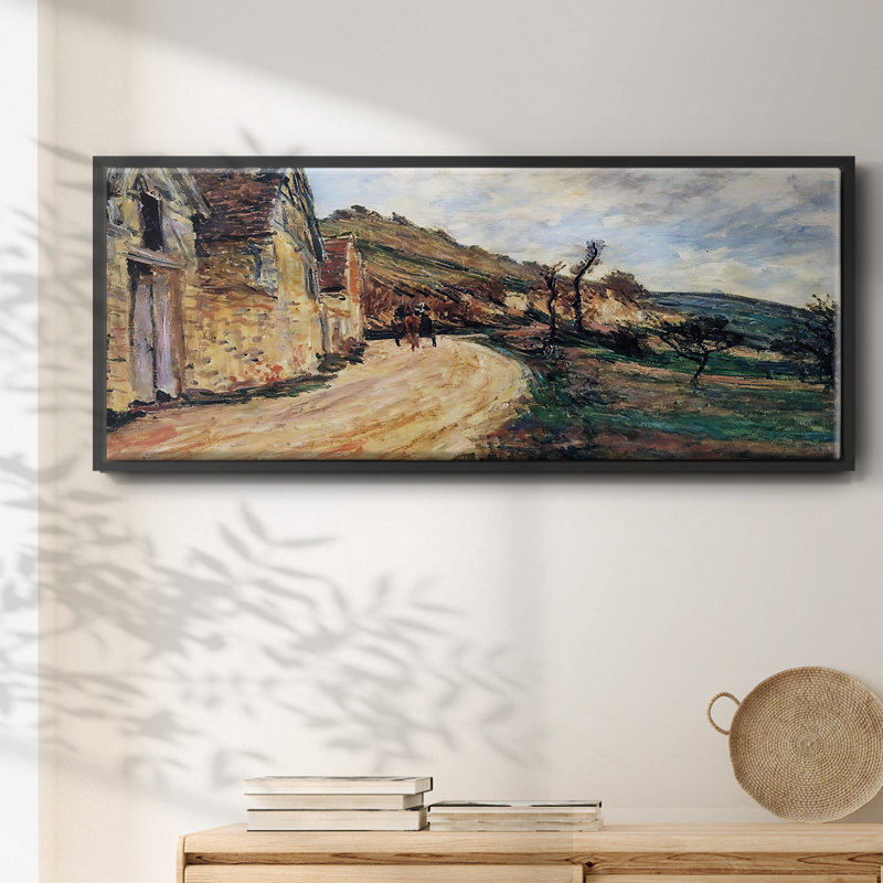 La route à Giverny, 1885 - Toile encadrée, H 20 po x l 50 po